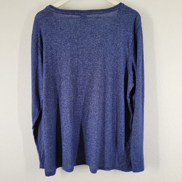 Natori Sleep Shirt Womens XXL Soft Jersey Blue Long Sleeve - Picture 5 of 9